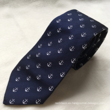 Anchor Navy Pattern Poliéster Skinny Men&#39;s Your Own Brand Tie